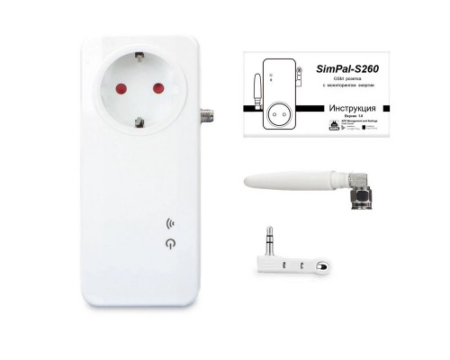 GSM Розетка Simpal S260 с датчиком температуры и мониторингом энергии